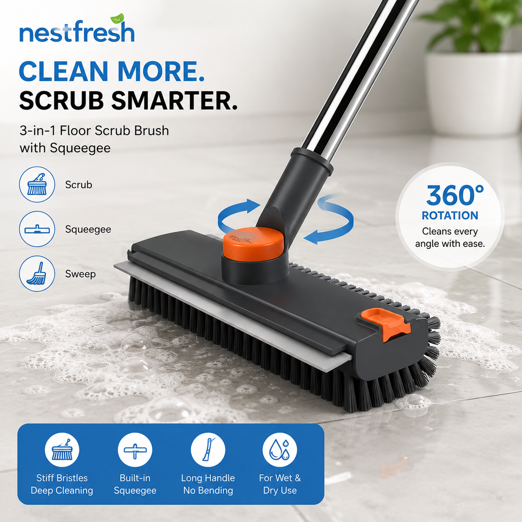 nestfresh™ 4 in 1 Floor Scrub Brush1`