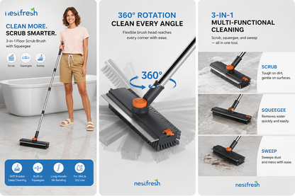 nestfresh™ 4 in 1 Floor Scrub Brush